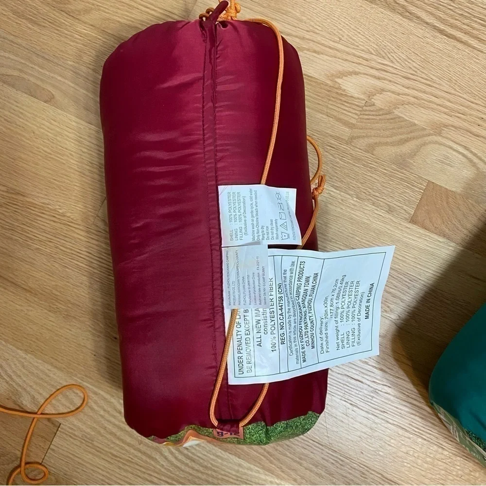 Firefly Mummy Sleeping Bag Youth Age 9-12 Red Orange NEW